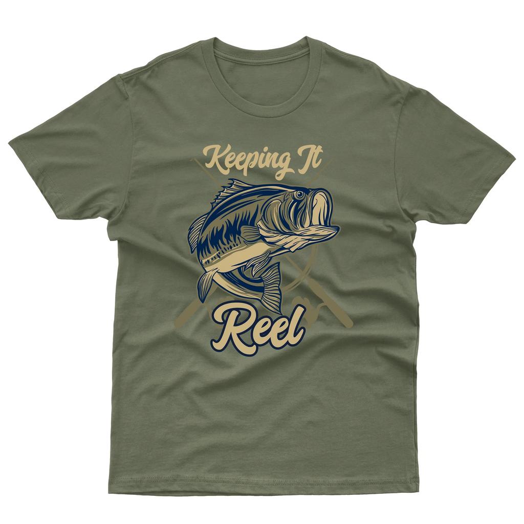 Keep It Reel Fishing Angling Addicted Hobby Funny Top Tee T Shirt