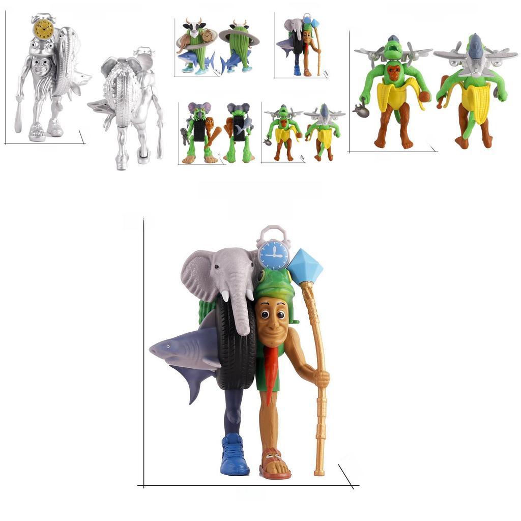 Tungtung Sahur Fusion Pvc Figure Desk Decor With Interchangeable Parts For Collectors
