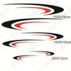 Black+Red Stripes Decal Vinyl Stickers For Camper RV Trailer Two Side Body Decor