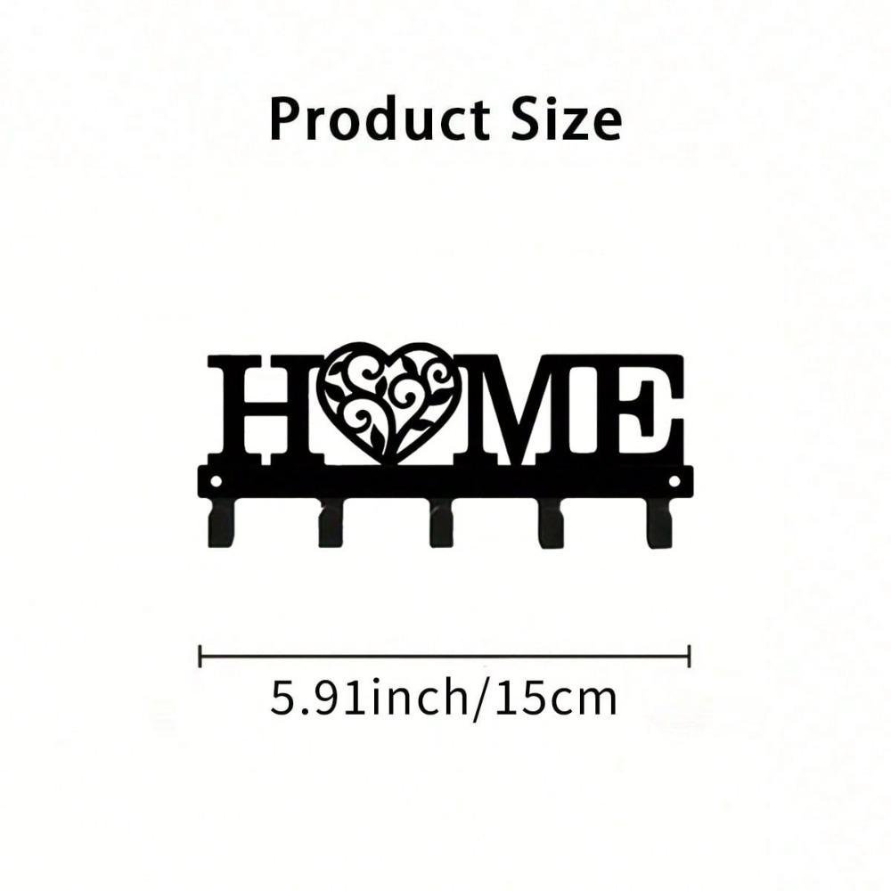 Iron Wall Hook Key Holder for Home Entryway Storage Organizer Garage Kitchen