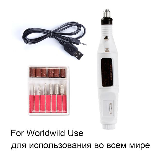 מכונת מניקור חשמלית מקדחי ציפורניים סט חותך טחנת קרמיקה כלי חותכי ג'ל שיוף אמנות ציפורניים