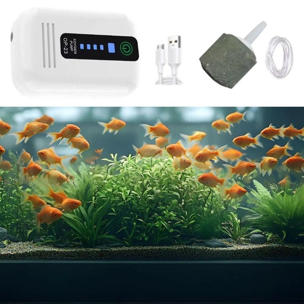 Langlebige 70H/40H Aquarium Sauerstoffpumpe USB Ultra Leise Fischbecken Sauerstoffpumpe Wasserdicht Wiederaufladbar Outdoor Angeln Sauerstoffpumpe