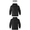 Mens American Casual Loose Fleece Lined Jacquard Hooded Pullover Sweatshirt