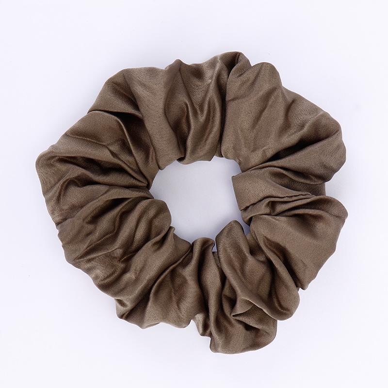 Einfarbiges Haargummi-Set für Damen, Satin, matt, Satin, Farbe, Tanga, Blumen-Haarschmuck, Stall, Nachtmarkt