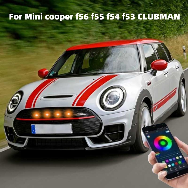 LED Front Grille Light For Mini Cooper F56 F55 F54 F53 CLUBMAN Car Daytime Running Light Wheel Eyebrow Lamp 12V Neon Lights 4