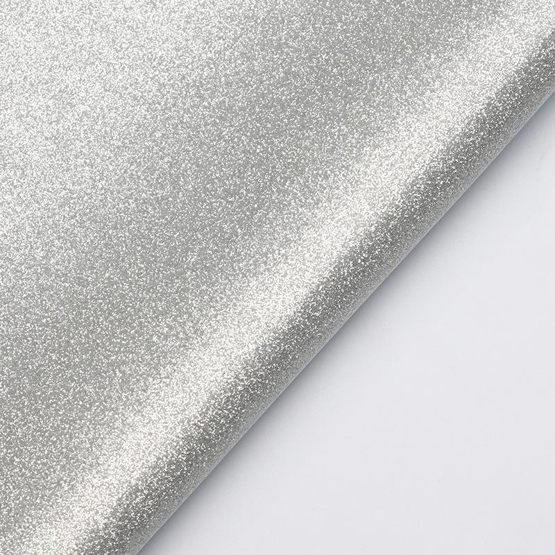 Non-Shedding Soft Glitter PU Leather Fabric Mirror Finish