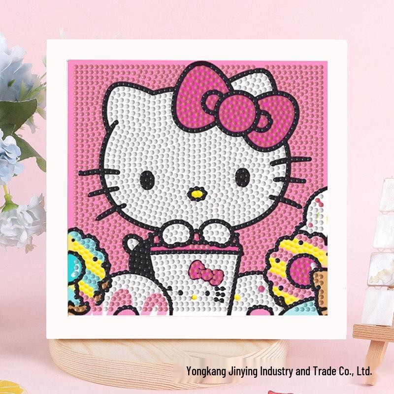 Sanrio Children's Diamond Painting with Frame Stickers - DIY Handmade Gift Set