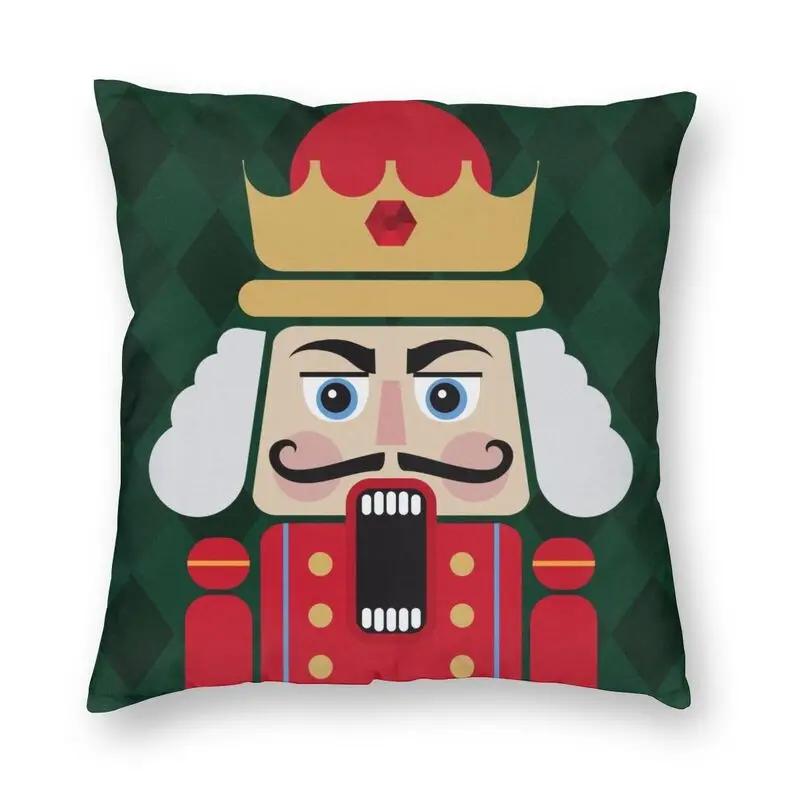 Nutcracker Doll Print Sofa Cushion Cover Pillowcase Home Decoration Party Car Bedding