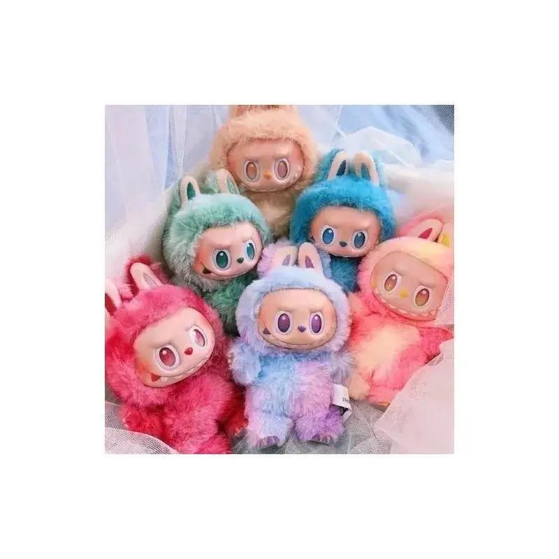 New V3 Popular Keychains Keychains Labubu Plush Keychains Trendy Play Rabub Soft Short Plush Doll Toy Cute Cartoon Pendant for