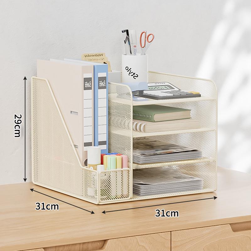 A4 File Organizer Box - Office Desk Storage & Bookshelf Folder System