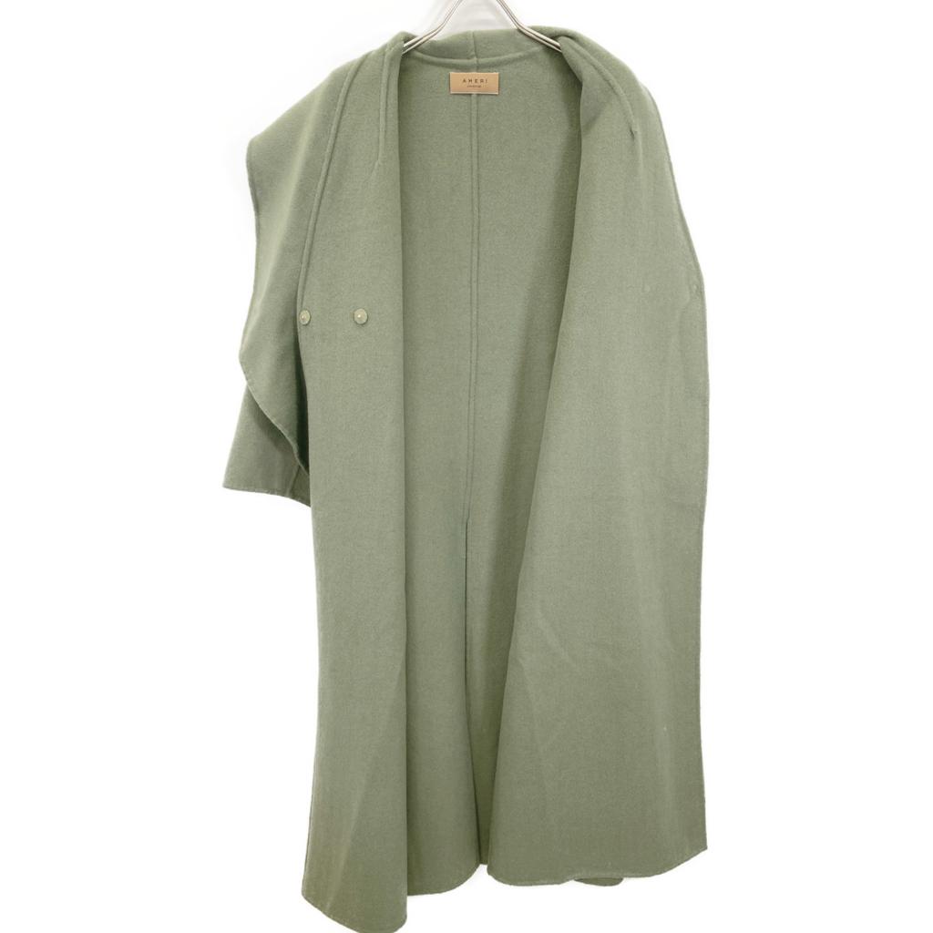 AMERI Green UNDRESSED FRILL COLLAR COAT coat S greenUsed