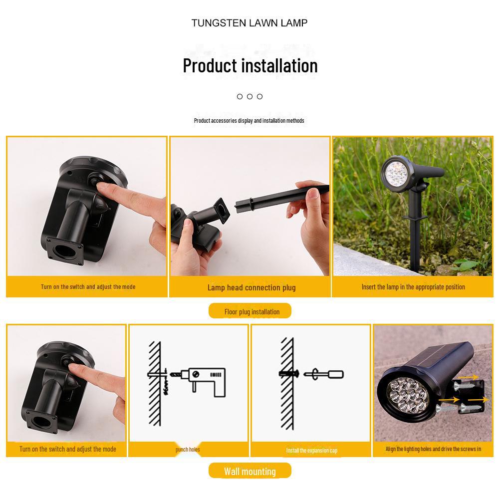 Super Bright Waterproof Solar Garden Spotlight for Outdoor Landscapes