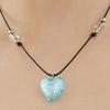 VVV Glass Big Heart String Necklace