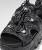 Jeweled Parts Sheer Sports Sandals PR35183 BLACK S