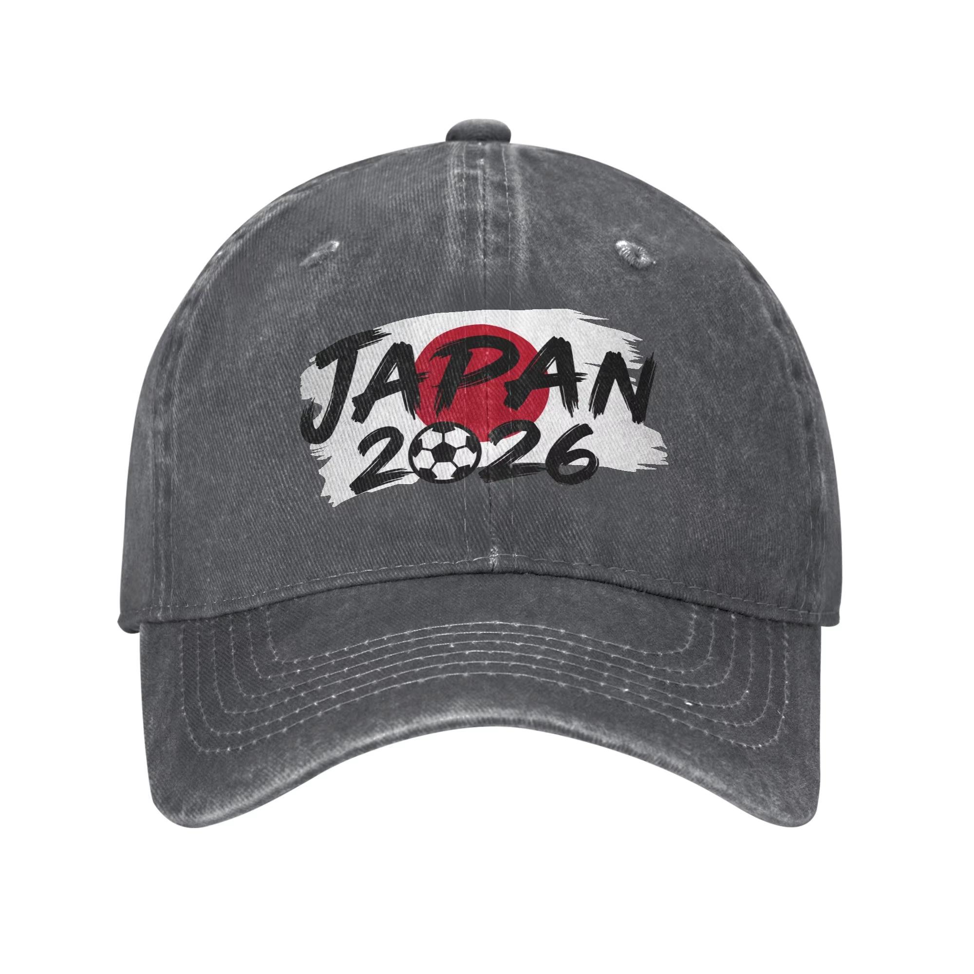 Neue Neue Japanische Nationalmannschaft Fußball Fan Gewaschene Baumwolle Baseballkappe Verstellbar Unisex Lässige Sportkappe Für Fans Adjustable&>8Y gray