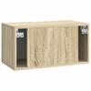 Wall Mounted TV Cabinet In Sonoma Oak 59.5 X 31 X 30 Cm