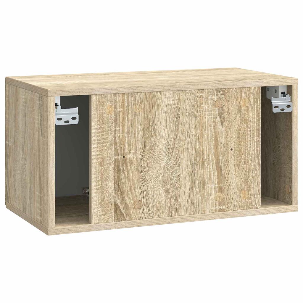 Wall Mounted TV Cabinet In Sonoma Oak 59.5 X 31 X 30 Cm