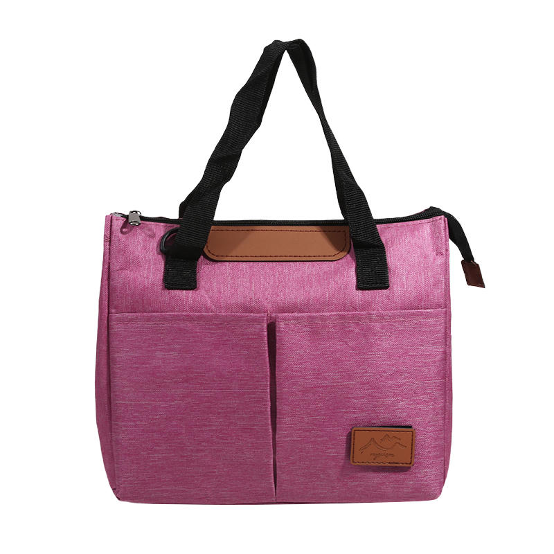 Portable Triangular Lunch Food Box Bag Insulated Bag Outdoor Travel Crossbody Bag Waterproof Cooler Ice Insulated Case Oxford Dinner Handbag