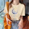 Women's 2025 Summer Unisex Round Neck Printed Short-Sleeve Loose Cotton T-Shirt
