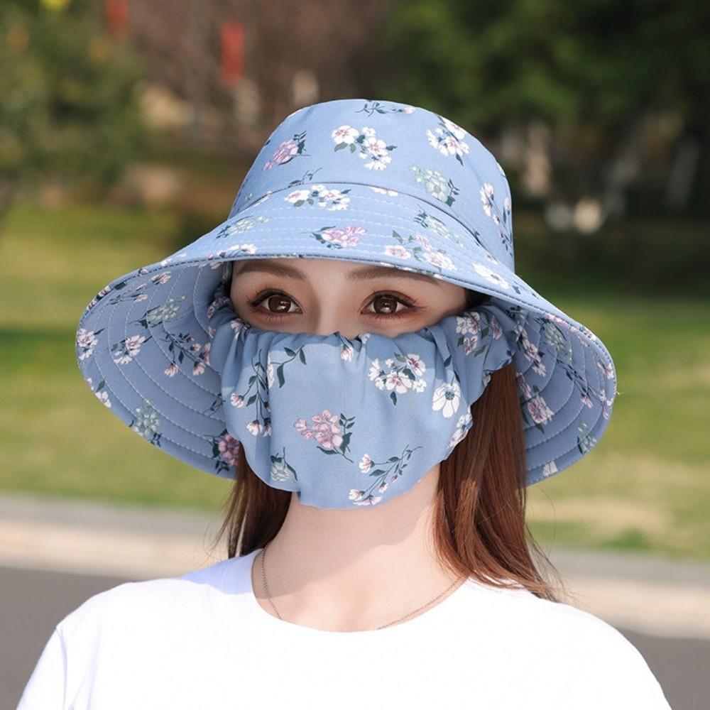New Anti-UV Women's Sun Protection Hat UPF 50+ Moisture-Wicking Fisherman Hat Breathable Wide Brim Ponytail Hat Cycling Headwear