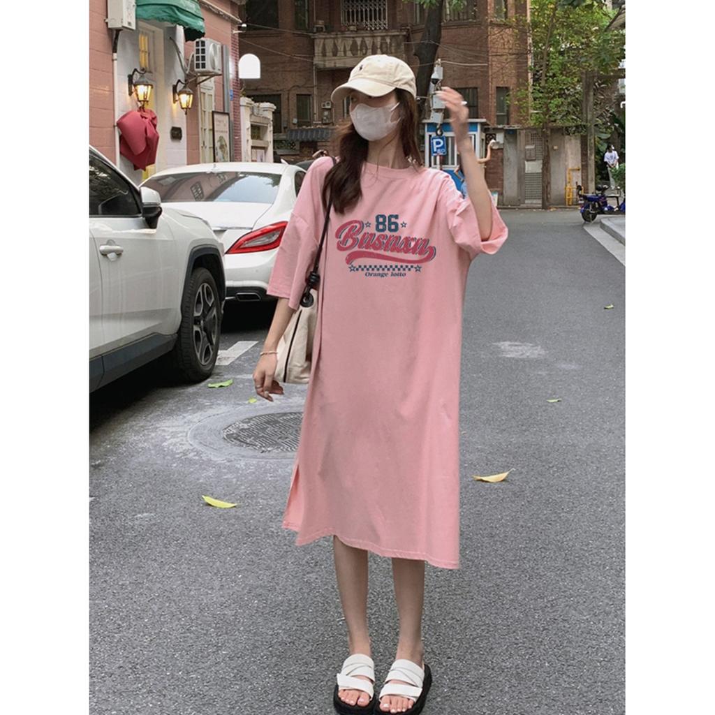 Special summer dress fashion short sleeve loose long knee maternity skirt summer