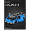 Alloy 1/24 Lambo Huracan STO Sport Car Model Diecast Toys Vehicles Sound and Light Voiture Miniature Collective Home Decoration