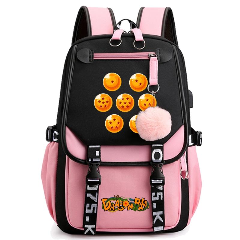Anime Dragon Ball Backpack for Women Canvas Laptop Bag Back To Schoolbag for Teenager Girl Schoolbag Women Travel Bag Mochila