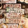 6sheets Vintage Plants Washi Sticker Decor Journal Supplies DIY Scrapbooking Material Creative Aesthetics Stationery