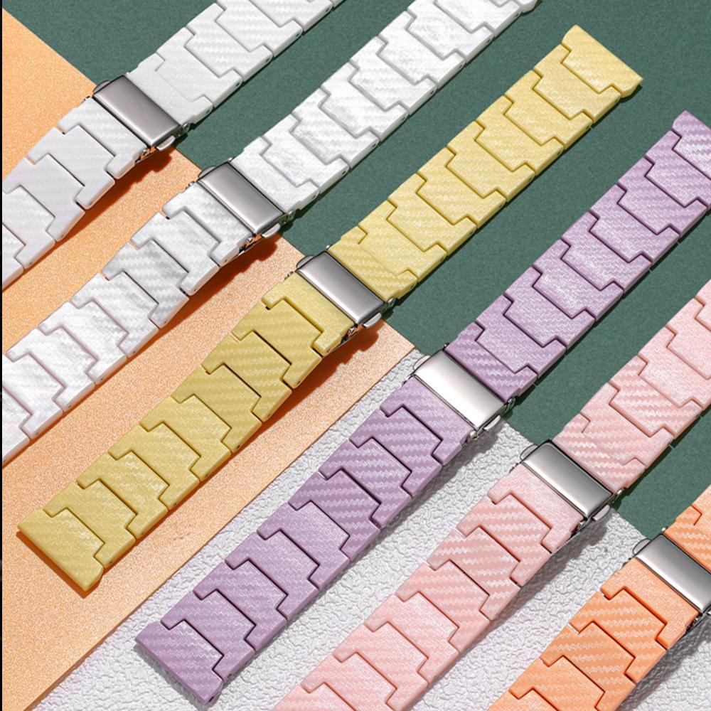 Carbon Fiber Strap For Samsung Galaxy 5/4/4 classic/46mm/42mm/5pro/Active 2 20mm 22mm Bracelet Huawei Watch Gt 3/2/2e/pro/Runner