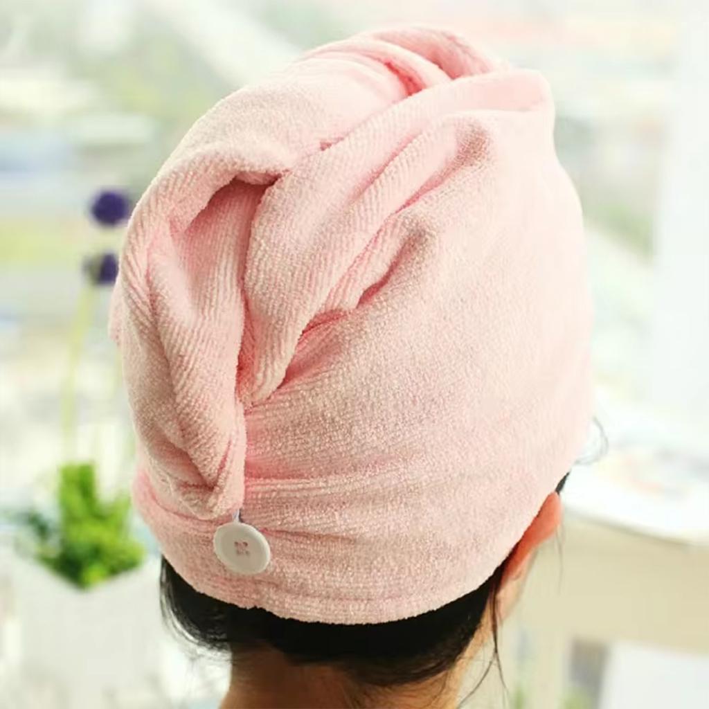 Ultra Fine Fiber Towel With Dry Hat  Absorbent Towel Hair Dryer Towel Can Quickly Dry Curly Or Straight Short Hair Without Affe