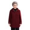 Women's Mid-Length Wool Coat for Mature and Elderly - Autumn/Winter Style