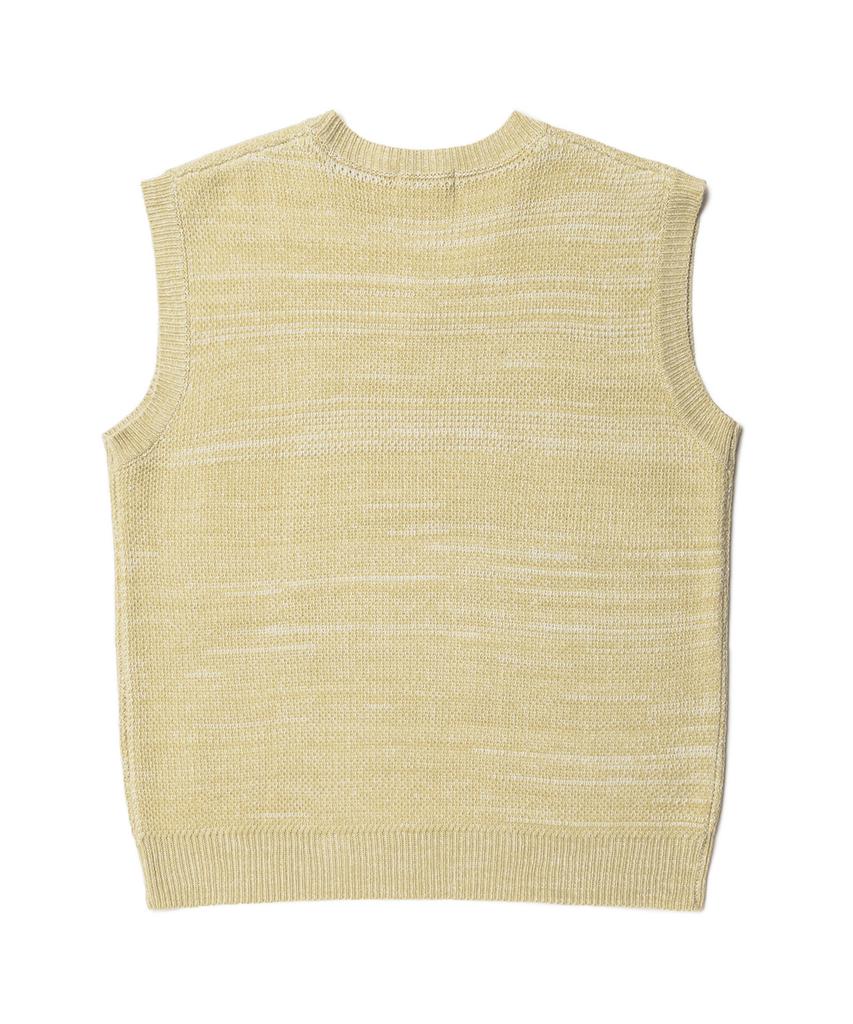 Aott Two-Tone Color Block Knit Vest Lime