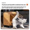 Tragbare Katzentransportbox Stilvoller Haustier-Rollkoffer Große Kapazität Geflochtene Haustier-Reise-Atmungsaktive Trolley-Box für Katzen & Kleine Hunde
