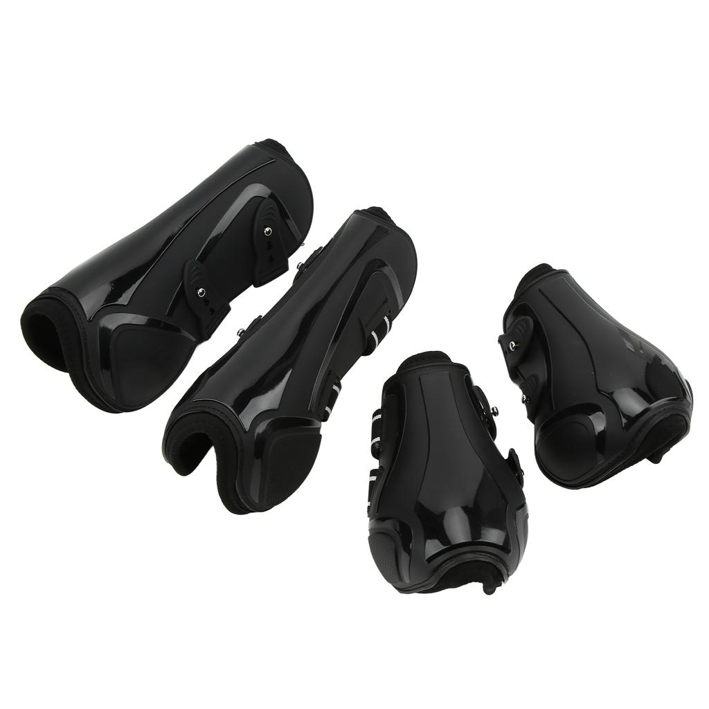 4 szt. Ochraniacze na nogi konia PU skorupa oddychające przednie tylne buty na nogi konia na każdą pogodę
