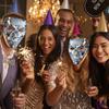 Disco Ball Glitter Face Cover Festival Masquerade Face Covering for DJ Stage Bar Party Holiday Decoration