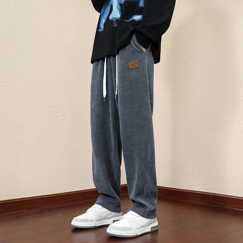 

Мужские осенние повседневные вельветовые брюки на кулиске, прямого кроя, спортивные брюки больших размеров XS