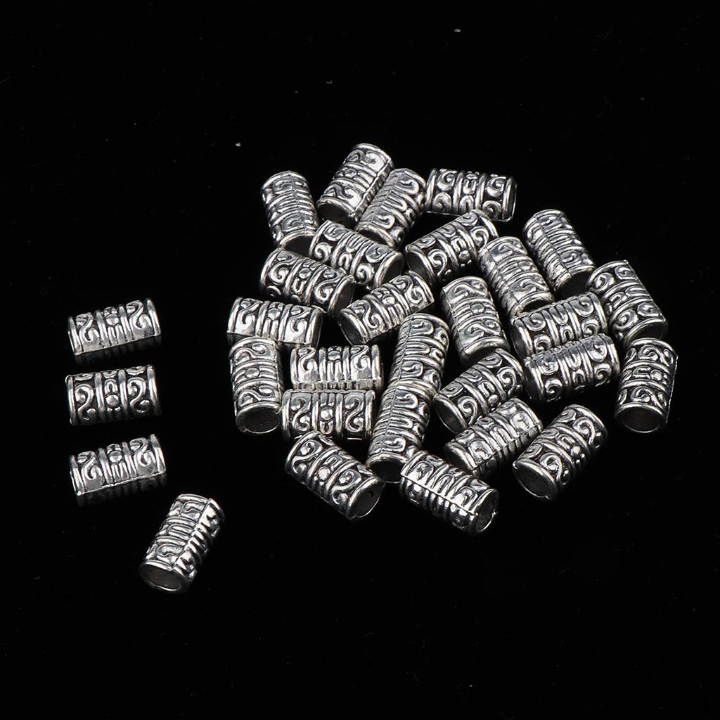 

Beads Dreadlocks Hair Cuffs Braiding Round Tube