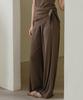 Akitaipeu Pleated Set-Up Elastic Waist Pants_Brown