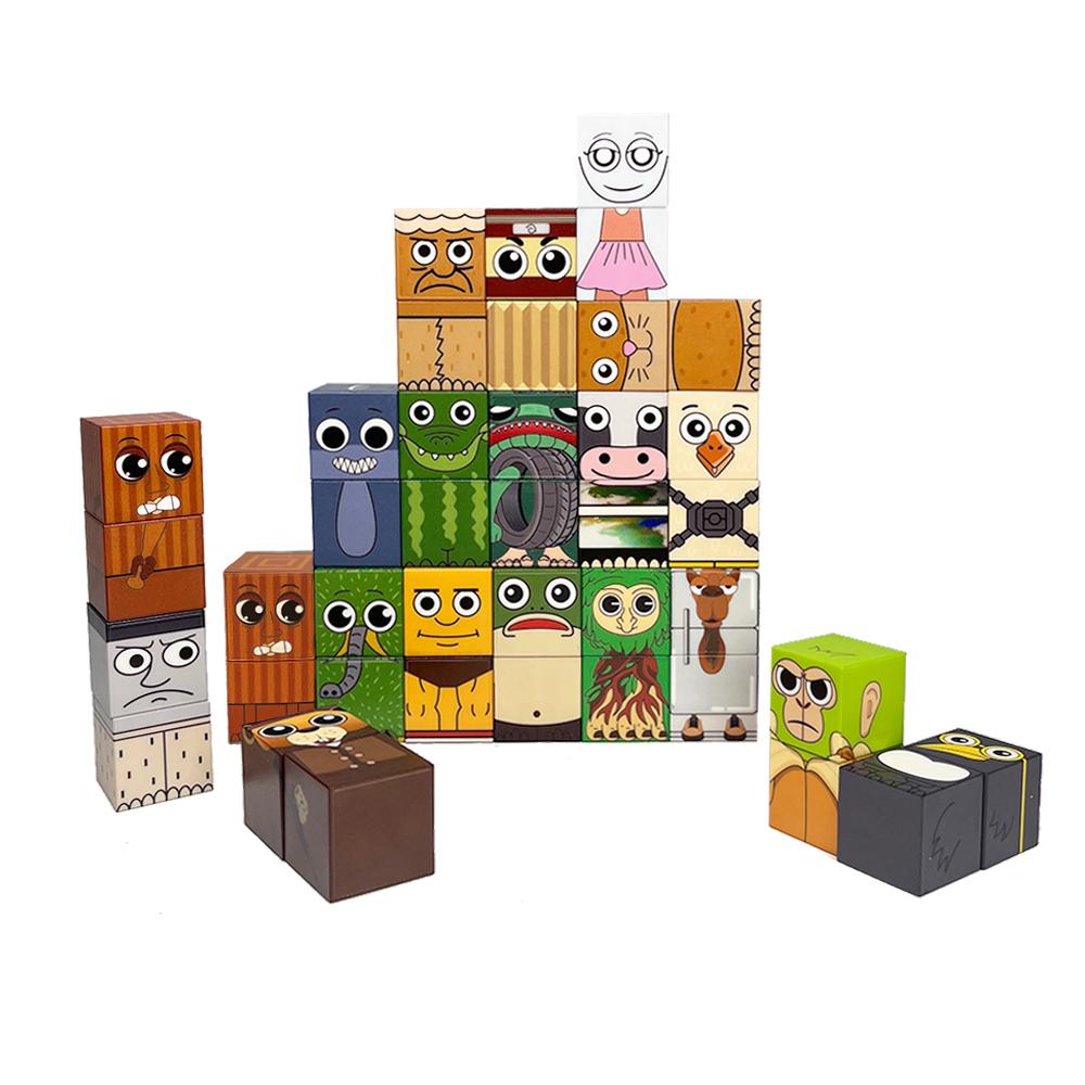 Non-Toxic Tungtungtungsahur Figure Building Fun Educational Ai Character Magnetic Blocks Set Diy Bricks Creative Stem Toys Kids Gift
