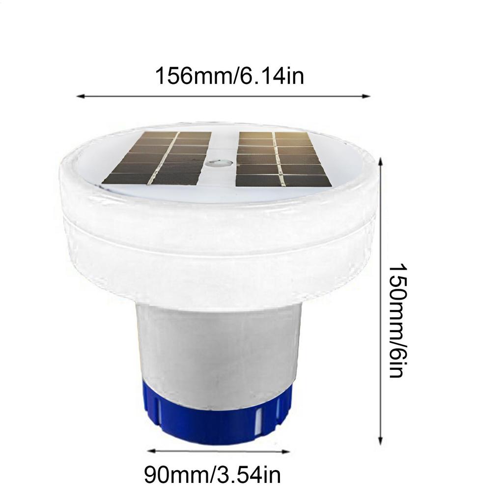 Solar Pool Ionizer Light Up Chlorine Holder Adjustable ChemicalDelivery Pool Chlorine Tablet Dispenser For Pool Hot Tub
