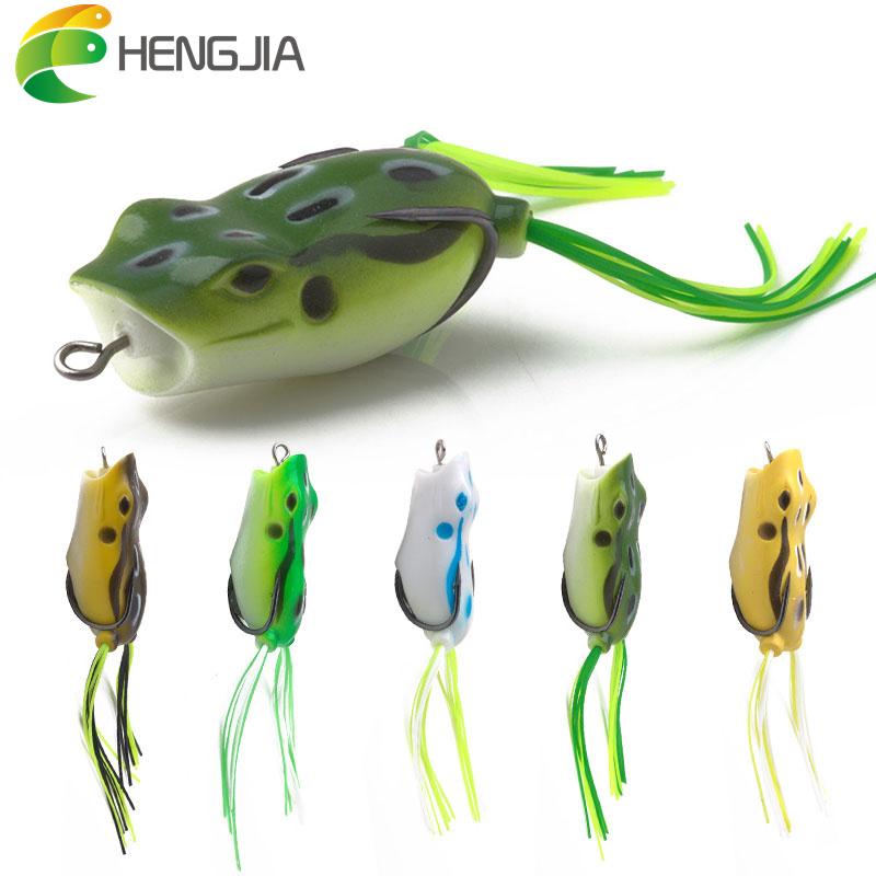 

HENGJIA 1 шт. 5 цветов Topwater Popper приманки для лягушек лодка бионический воблер рыболовные снасти 5,5 см-12 г