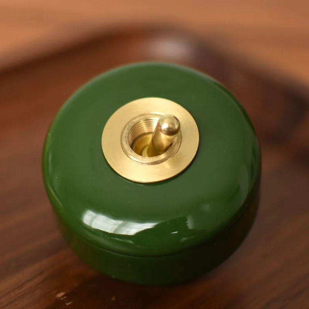 Metal Lever Toggle Light Switch Round Retro Wall Switch Vintage Toggle Switch For Home