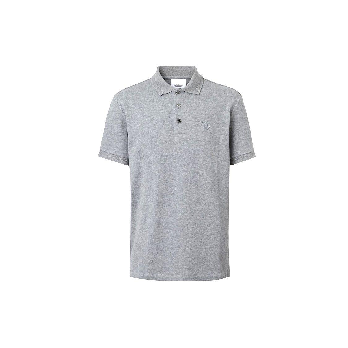 Burberry Polo Shirt Men`s Light Gray