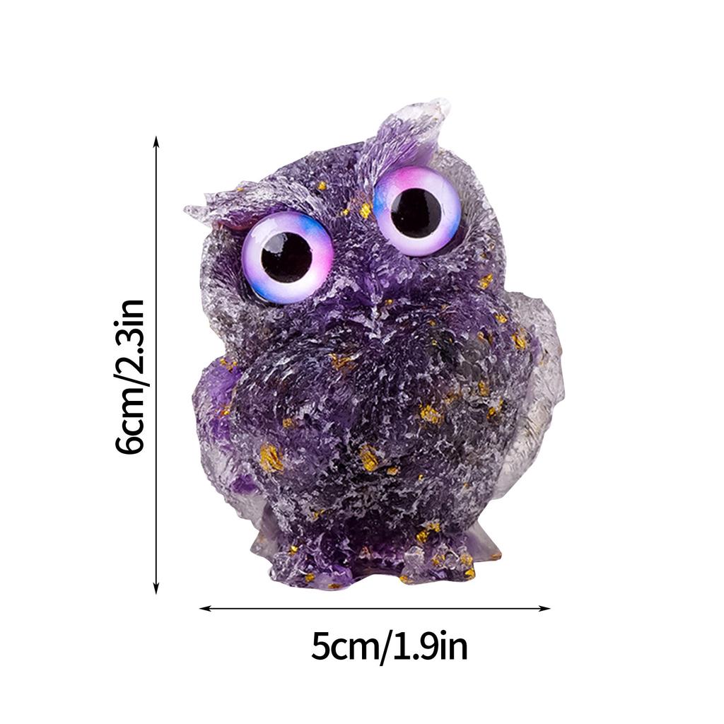 Cute Owl Animal Figurine Desktop Resin Decoration Home Micro Landscape Diy Crafts Ornaments Owl Statue Children Gift