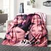 Cute Girls With Sparkling Lights Flannel Blanket Soft And Cozy Customizable Name Perfect For All Seasons Sofa Bed Or Outdoors Personalized Gift