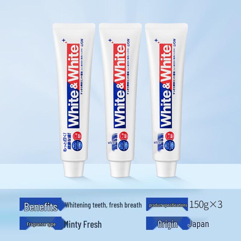 Lion White Whitening Toothpaste 150g 3-Pack