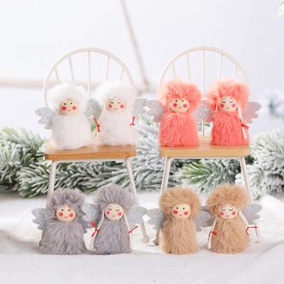 Ein Paar Weihnachtsbaumschmuckanhänger für Jungen und Mädchen, kleine Anhänger
