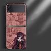 Phone Protective Case For Samsung Galaxy Z Flip3 5g Back Cases For Samsung Z Flip Capa Black Shell Fundas Danganronpa Cartoon