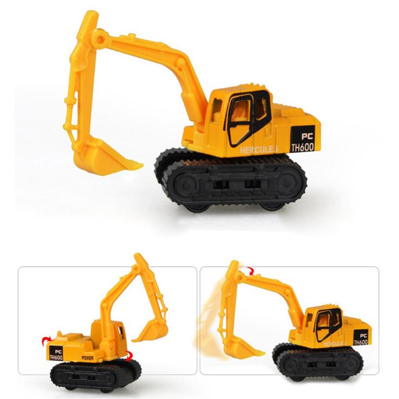 6pcs Authentic Simulate Inertia Engineering Vehicle Set Kids' Alloy Toy Birthday Present Bulldozer