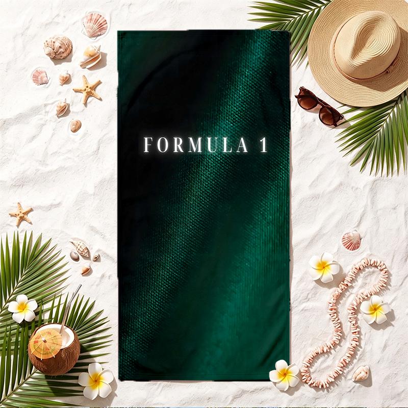 Formula 1 Soft Beach Towel Stylish Beach Pool Towel for Summer Seaside Vacation Travel